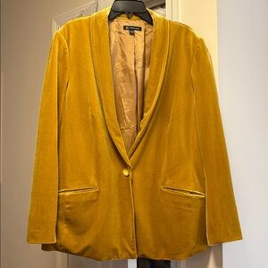 Beautiful INC International Concepts Gold Mustard Velvet Jacket XXL